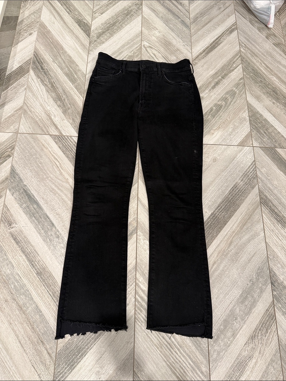 MOTHER Black Women's Flared Jeans - Classic High-Rise, Size 28